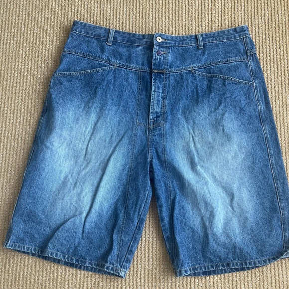 MARITHE FRANCOIS GIRBAUD Jean Shorts Blue Cotton Denim Jorts Men’s SZ 42 - Picture 2 of 16
